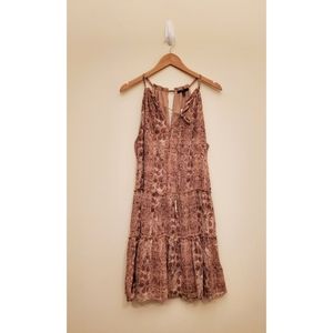 Anthropologie DREW Tiered Halter Mini Dress